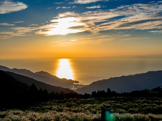 静岡県伊豆半島 西天城高原牧場からの夕景 夏 Wall Mural Kaz