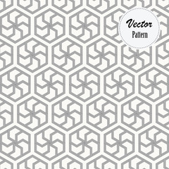 Vector pattern. Repeating geometric tiles with hexagonal elements