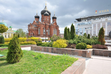 Fototapeta na wymiar Orthodox Cathedral of Tula building christianity tourism Russia