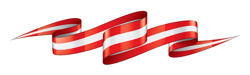 Fototapeta na wymiar Austria flag, vector illustration on a white background