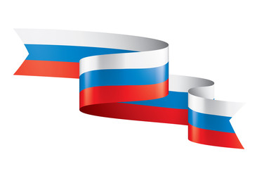 Russia flag, vector illustration on a white background