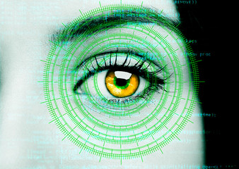 A beautiful insightful look eye. Close up shot