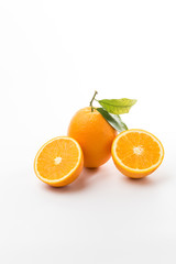 Fresh and delicious oranges and orange juice