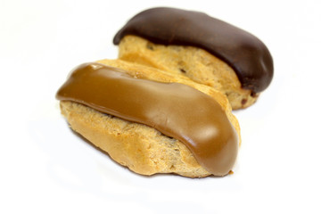 choux sucré sur fond blanc 