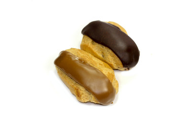 choux sucré sur fond blanc 