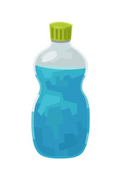 Cartoon water bottle isolated on white background