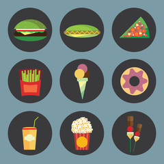 Fast Food Icons Set