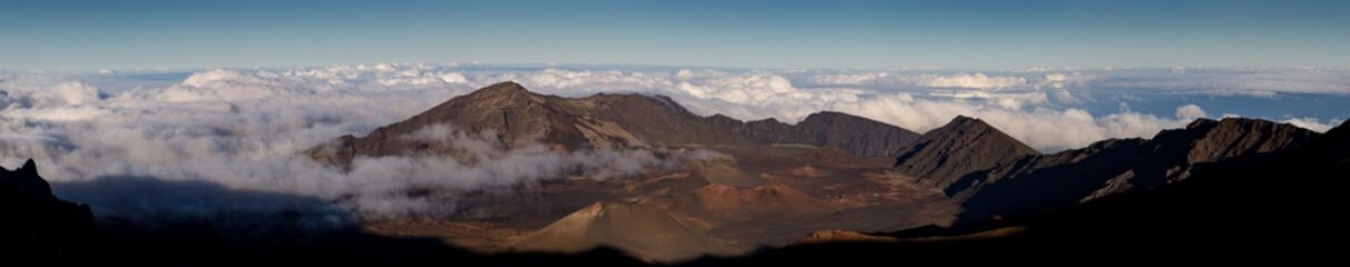 Summit Crater Panorama Maui Haleakala Volcano National Park View