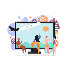 Summer vector concept for web banner, website page
