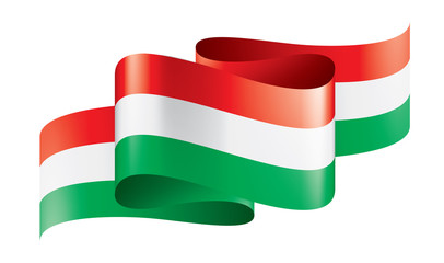 Hungary flag, vector illustration on a white background