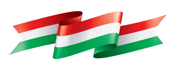 Hungary flag, vector illustration on a white background