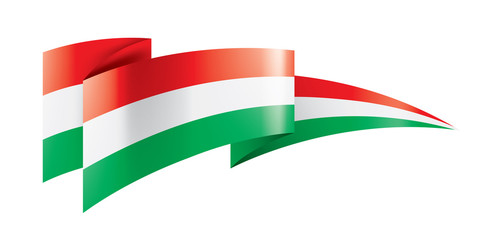 Hungary flag, vector illustration on a white background