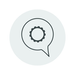 Engineering discussion line icon