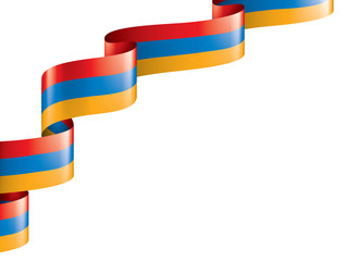 Armenia flag, vector illustration on a white background