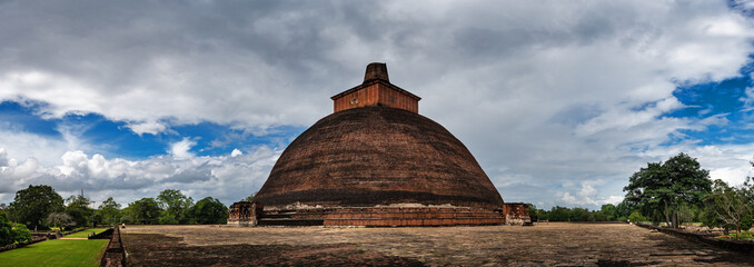 Panoramic view on a huge stupa of Jetavanaramaya,