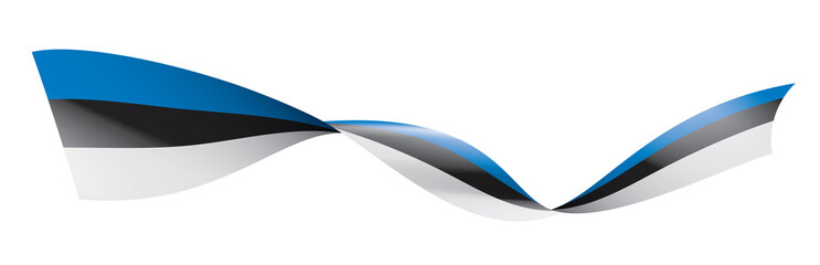 Estonia flag, vector illustration on a white background