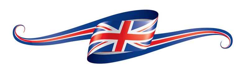 United Kingdom flag, vector illustration on a white background