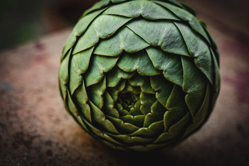 Fototapeta premium A Big Green Organic Artichoke