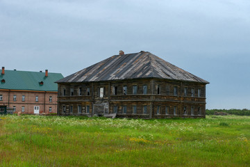 An old dairy farm building. Sergievsky skete. Muksalma Island. Solovetsky archipelago, White Sea Coast, Russia