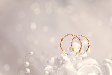 Abstract Wedding Light Background with rings