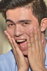 Obraz premium A Surprised Adult Male