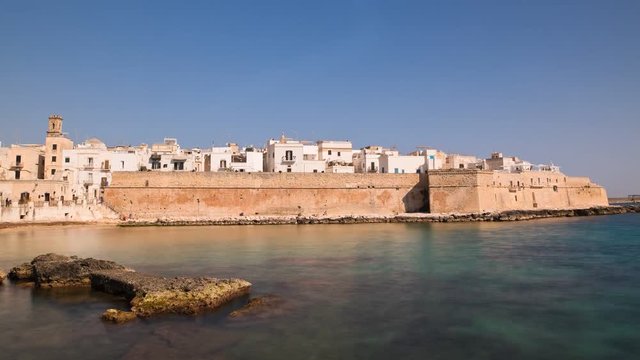 Panoramic view of Monopoli. Puglia. Italy. Time-lapse.