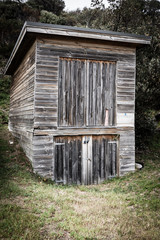 An old rustic beach box left to the elements