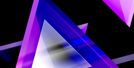 Dynamic triangle composition abstract background