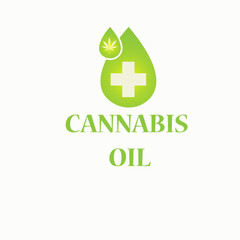 Marijuana, cannabis, hemp oil. Realistic brown glass bottle with cannabis extract. Icon product