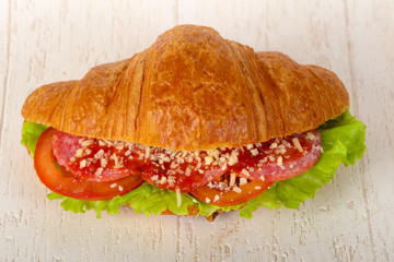 Croissant with meat
