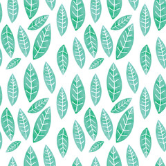 A seamless vector leaf pattern