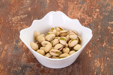 Pistachio nuts heap