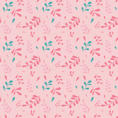 Seamless nature leaf pattern bakcground