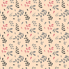 A seamless vector leaf pattern