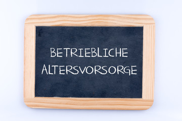 Tafel mit Betriebliche Altersvorsorge