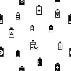 battery seamless pattern background icon.