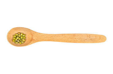 Mung beans in spoon