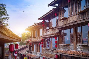 Obraz premium Chinese traditional culture and ancient architecture