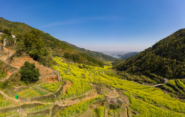 Fototapeta na wymiar China Asian Terraced Mountains