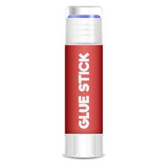 Glue stick icon. Realistic illustration of glue stick vector icon for web design isolated on white background