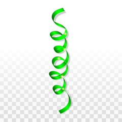Green serpentine icon. Realistic illustration of green serpentine vector icon for web design