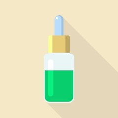 Aloe dropper icon. Flat illustration of aloe dropper vector icon for web design