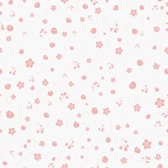 Seamless pattern with small flowers for fabric, wrapping paper. Background with delicate flowers for clothing, bedding. Vector