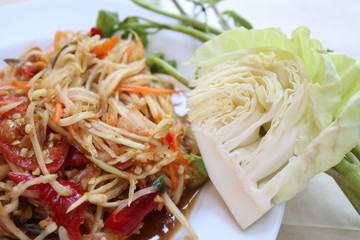 Somtam korat Thai papaya salad