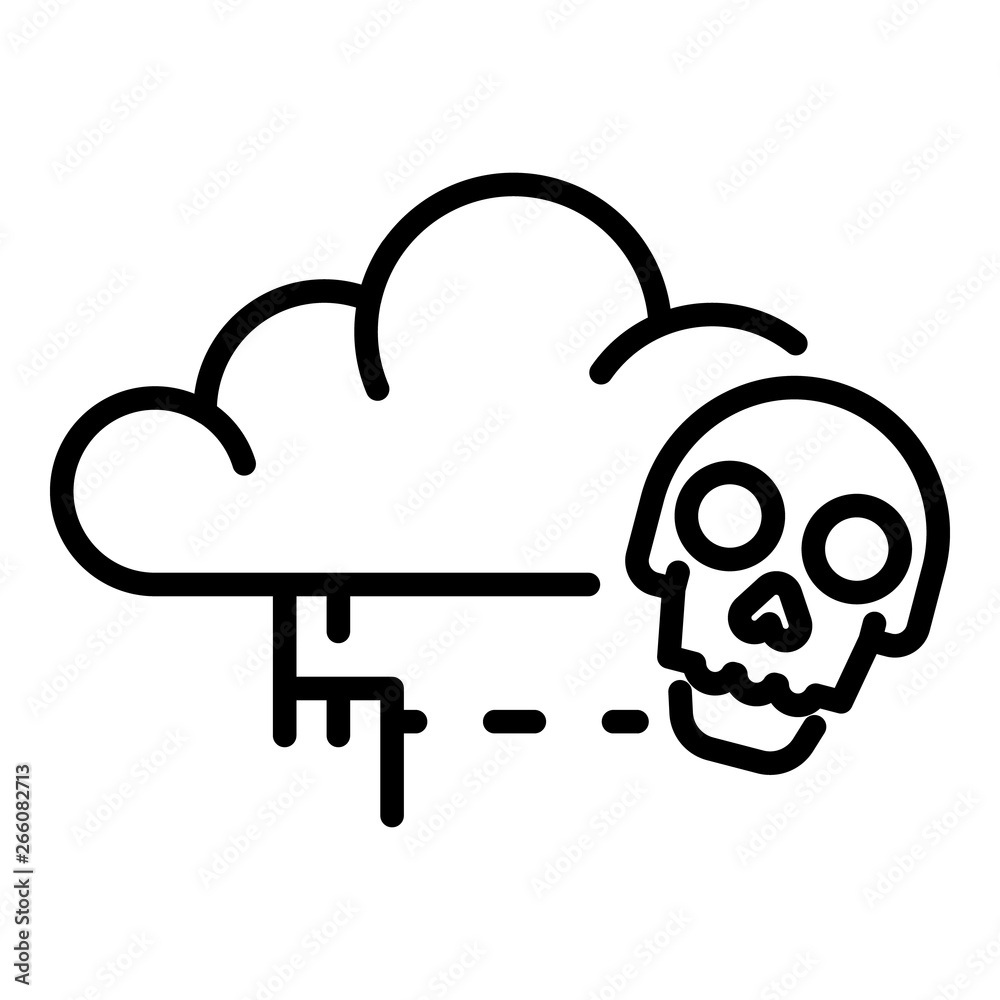 Poster cloud virus detection icon. outline cloud virus detection vector icon for web design isolated on whi