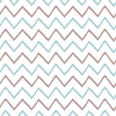 Baby boy blue seamless pattern zig zag ornament childish design Hand drawn simple textures background fabric vector
