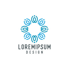 People community logo minimalist line concept