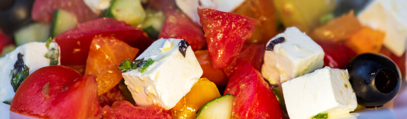 Greek salad clouse-up