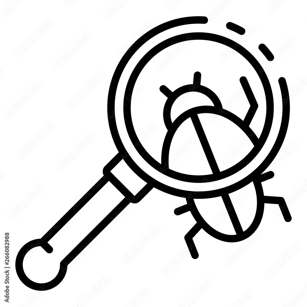 Poster virus scan icon. outline virus scan vector icon for web design isolated on white background