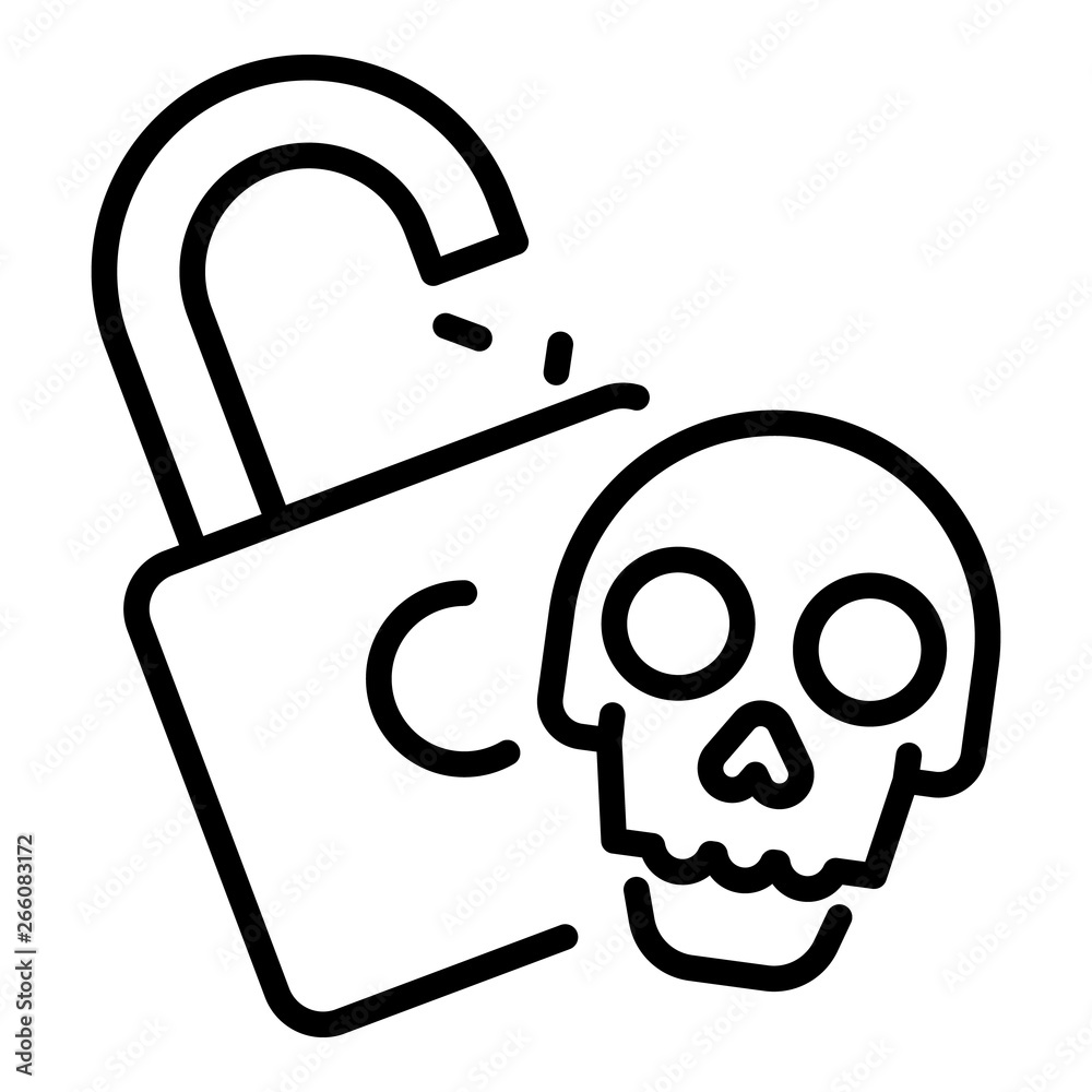 Poster hacking system icon. outline hacking system vector icon for web design isolated on white background